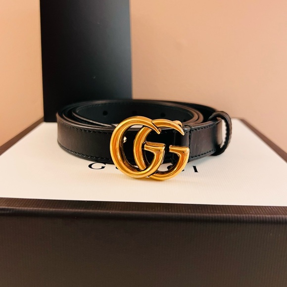 Gucci GG Marmont Thin Belt - Size 75 - Picture 1 of 4